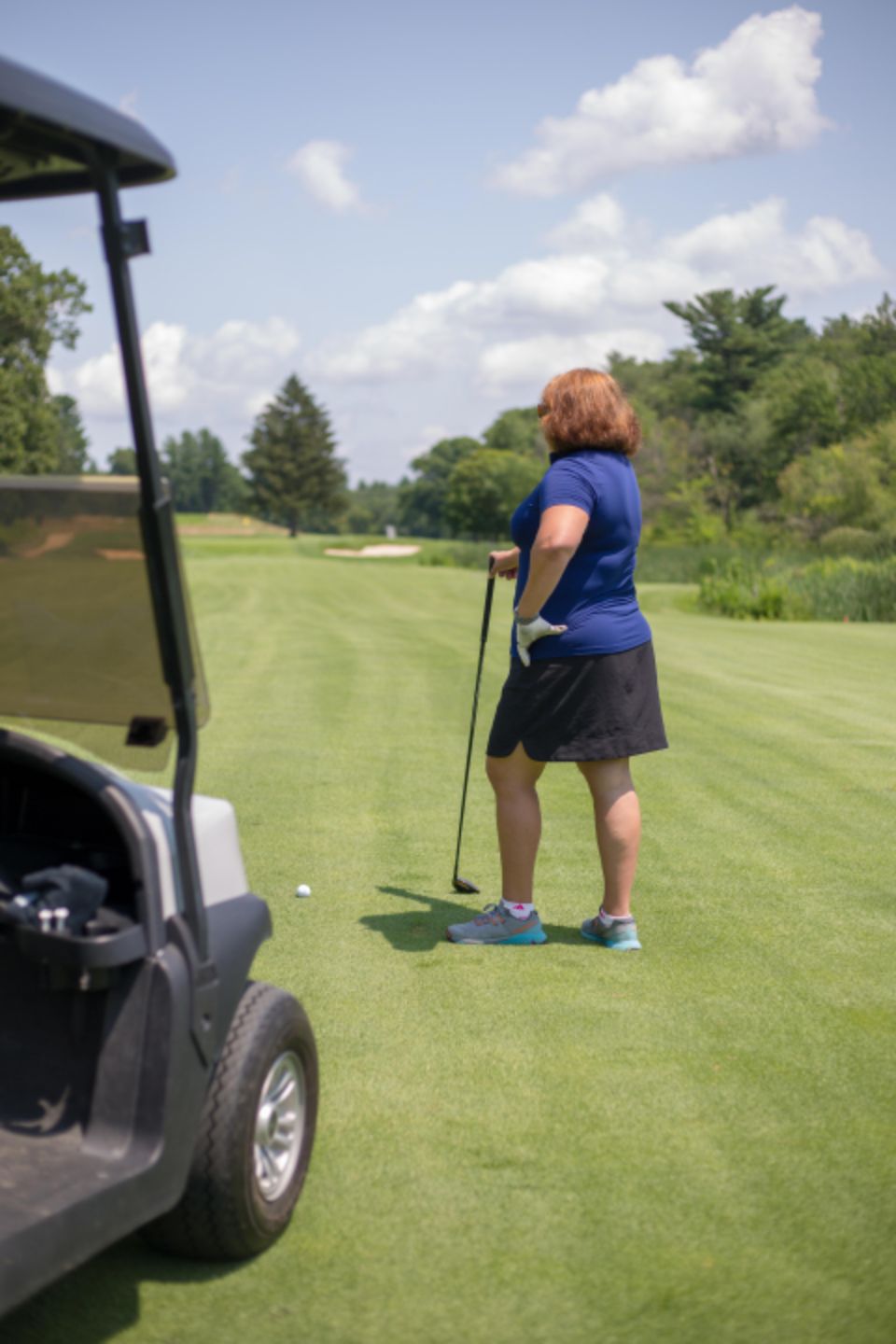 The golf course, looking down the fairway